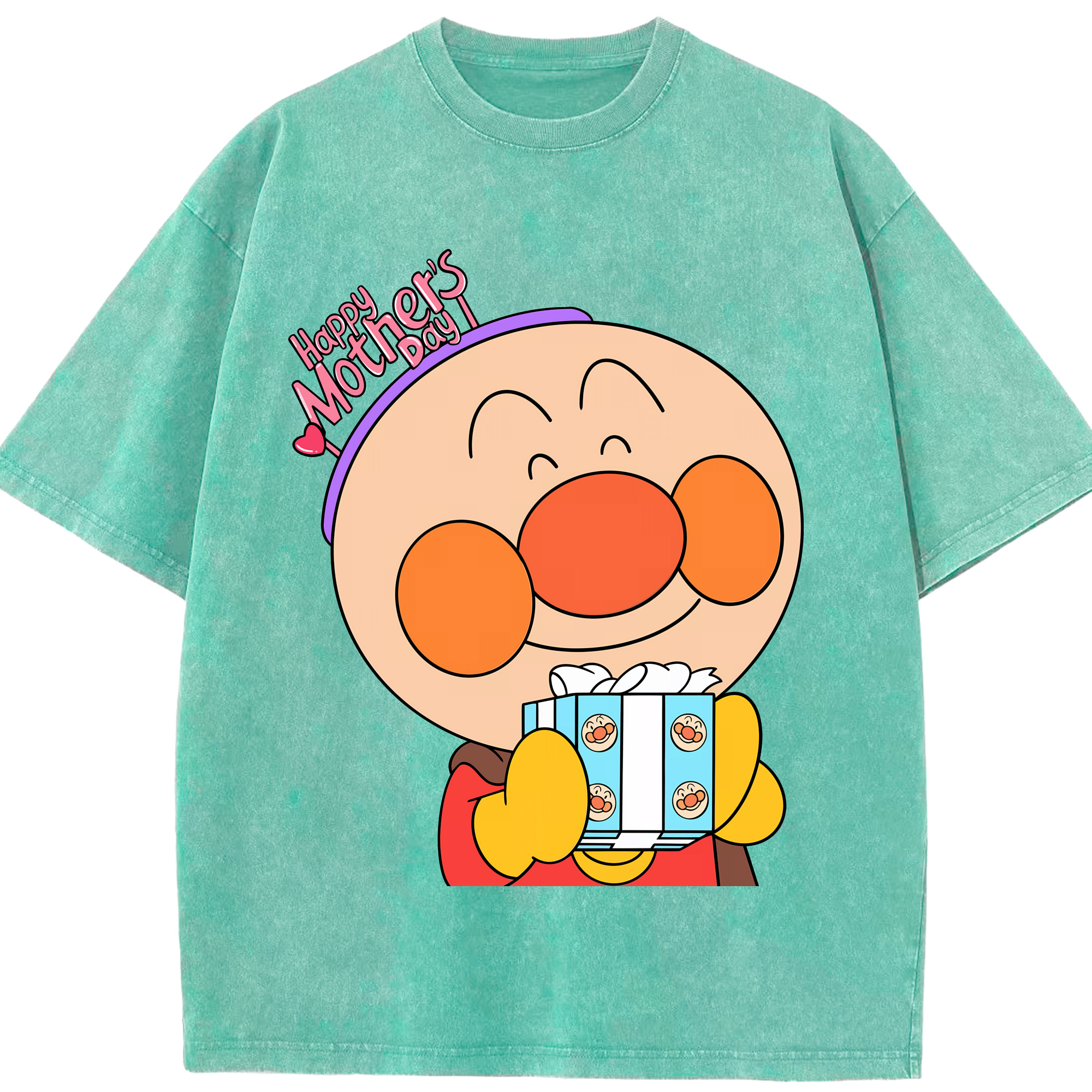 （画像用） アンパンマン Anpanman 綿100% ヴィンテージ風 半袖Tシャツ（フロントプリント）